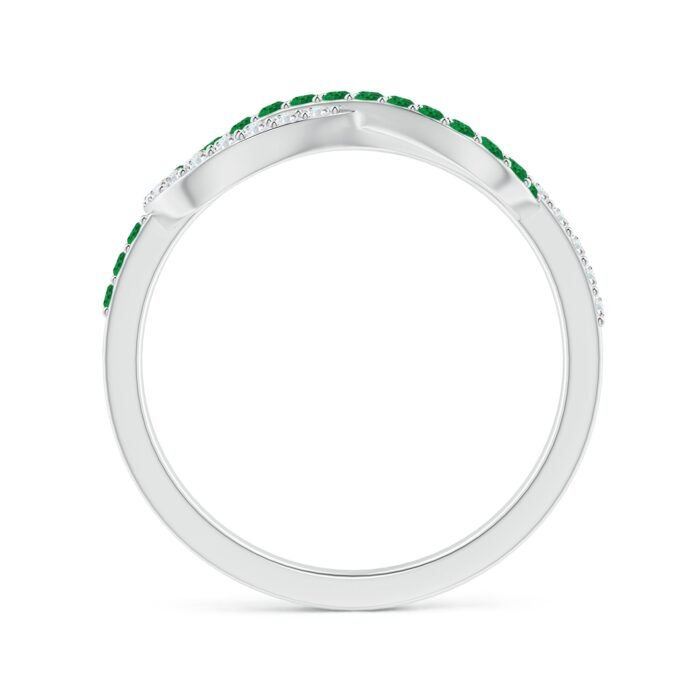 1.3mm aaa emerald white gold ring 2