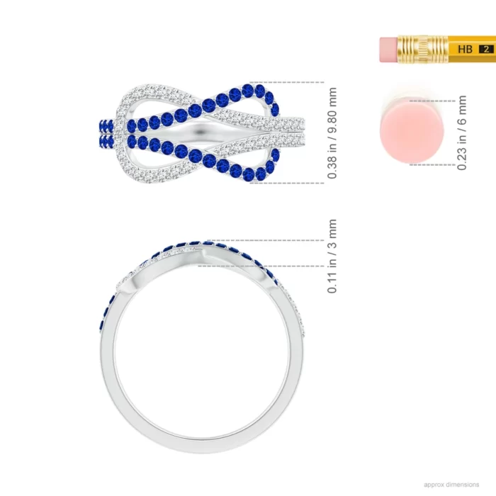 1.3mm aaaa blue sapphire white gold ring 4