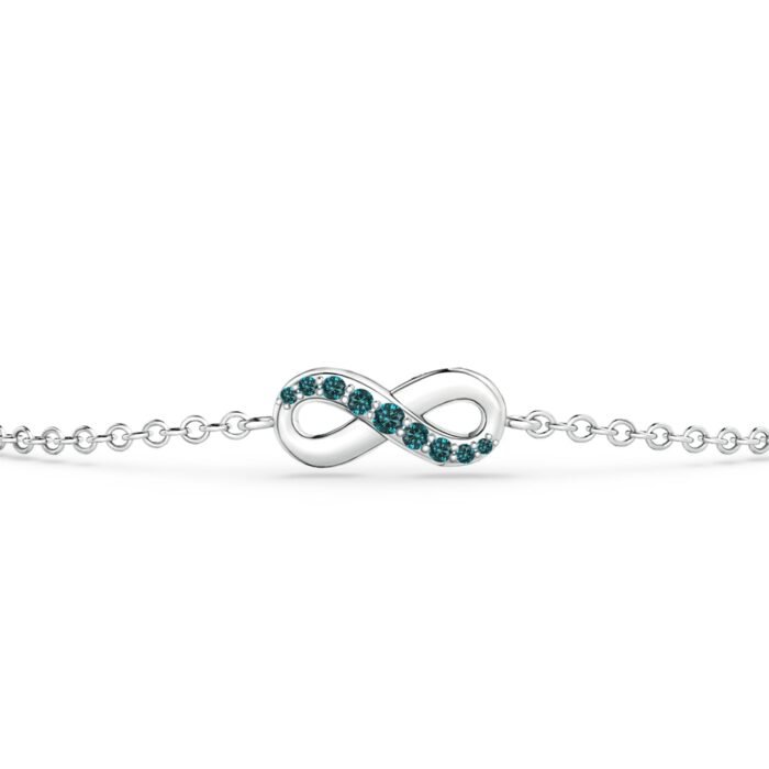 1.5mm aaa enhanced blue diamond white gold bracelet 2