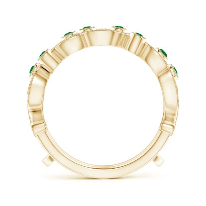 1.5mm aaaa emerald yellow gold ring 2