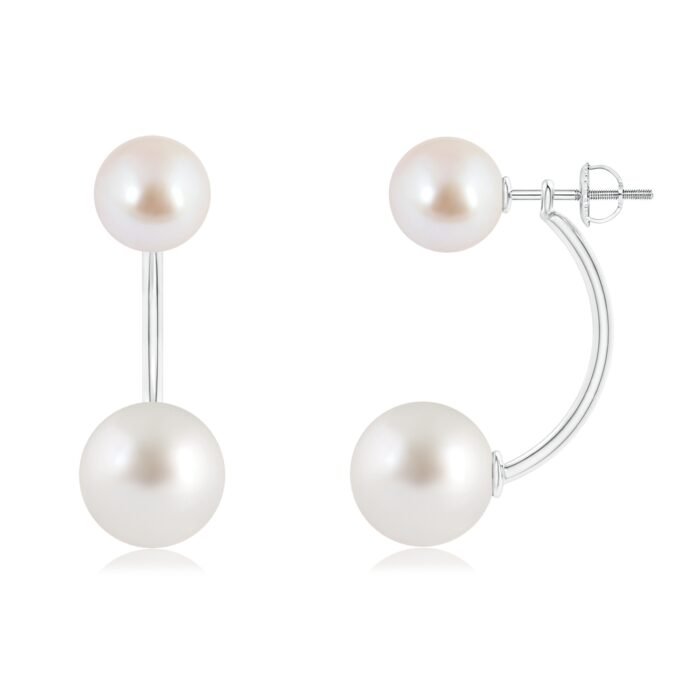 10mm aaa south sea cultured pearl white gold earrings