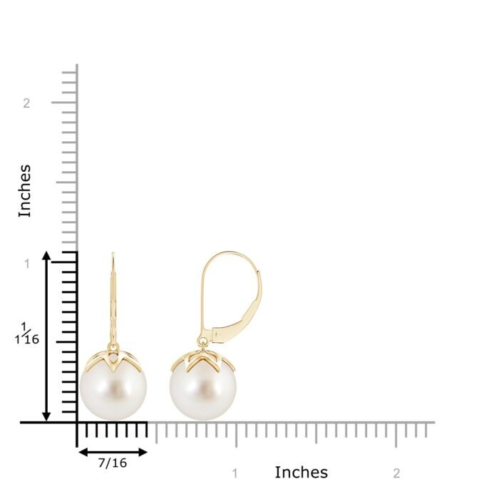 10mm aaaa south sea cultured pearl yellow gold earrings 2