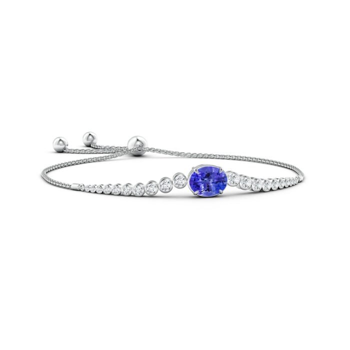 10x8mm aaa tanzanite white gold bracelet