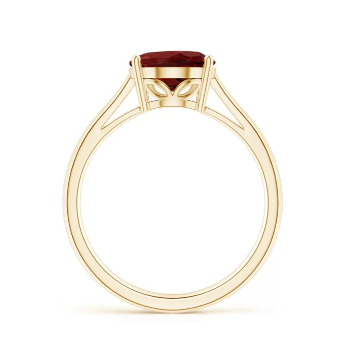 10x8mm aaaa garnet yellow gold ring 2