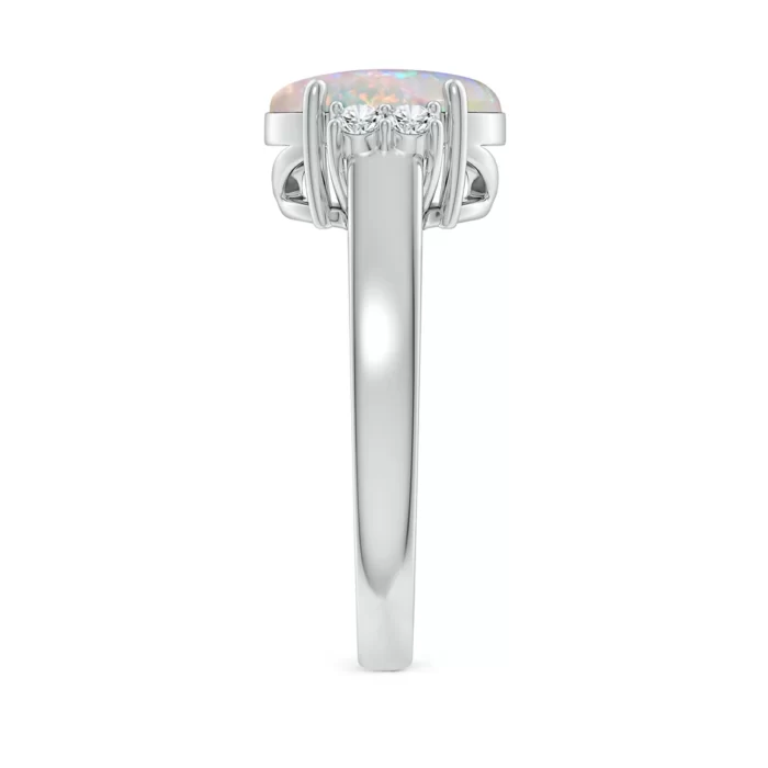 10x8mm aaaa opal white gold ring 4