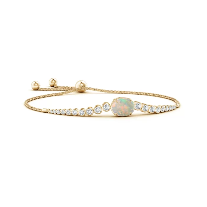 10x8mm aaaa opal yellow gold bracelet 1