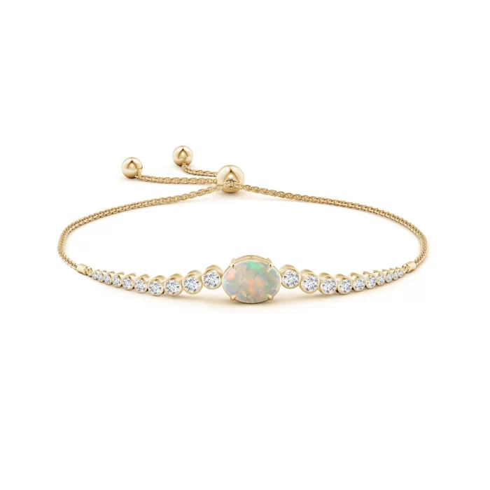 10x8mm aaaa opal yellow gold bracelet 2