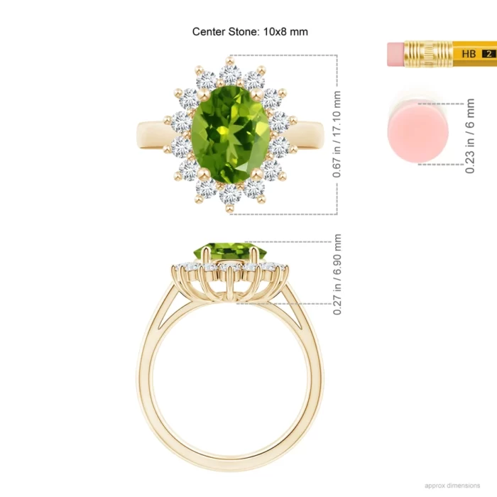 10x8mm aaaa peridot yellow gold ring 5