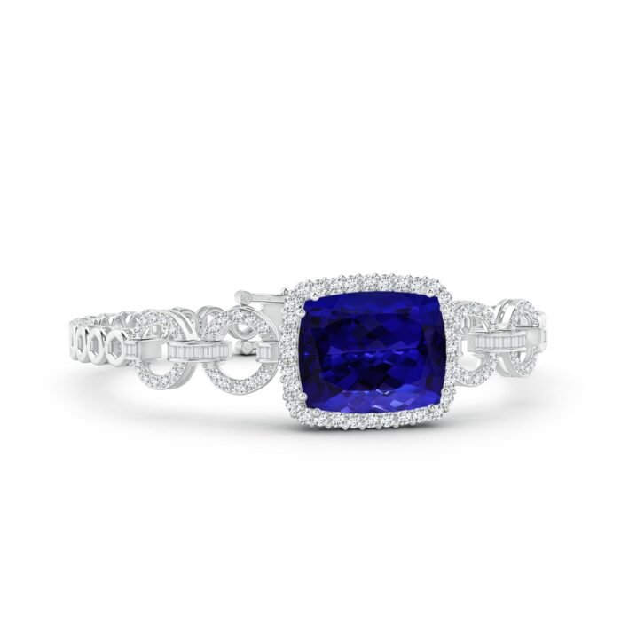 16.50x11.64x8.75mm aaaa tanzanite white gold bracelet