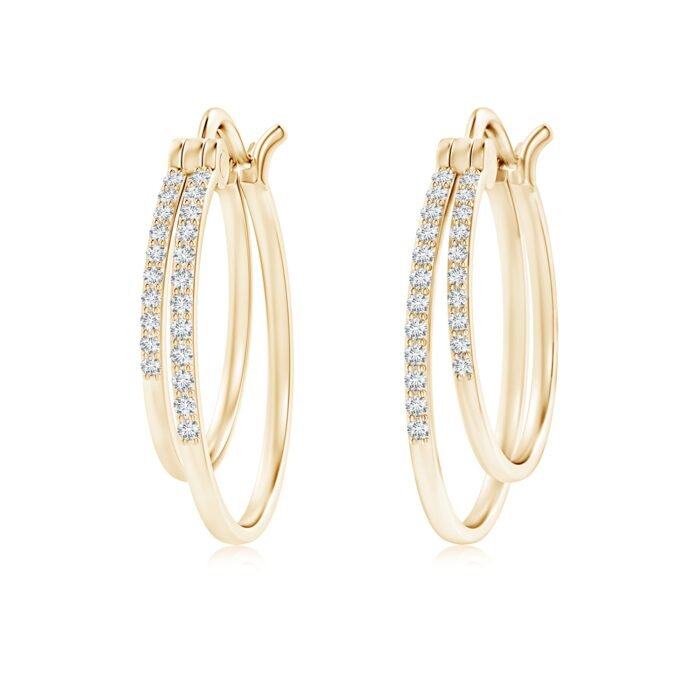1mm gvs2 diamond yellow gold earrings