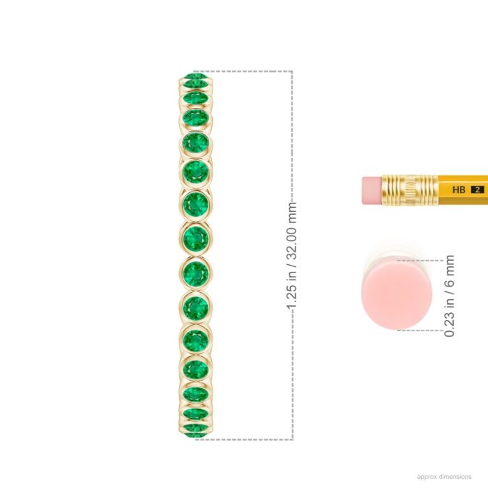 2.2mm aaa emerald yellow gold earrings 3