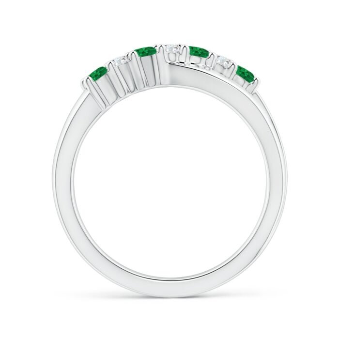 2.5mm aaa emerald white gold ring 2