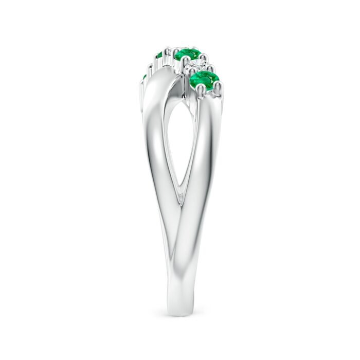 2.5mm aaa emerald white gold ring 3
