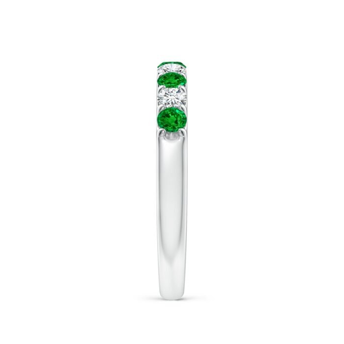 2.5mm aaaa emerald white gold ring 3