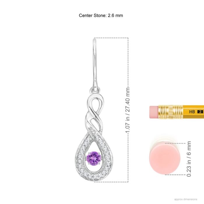 2.6mm aaaa amethyst white gold earrings 2