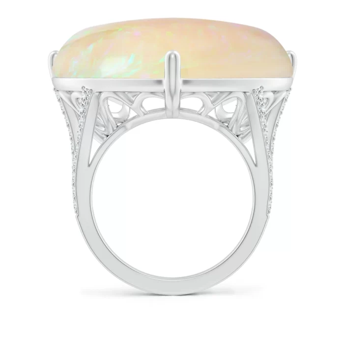 22.56x25.76x8.72mm aaaa opal white gold ring 400