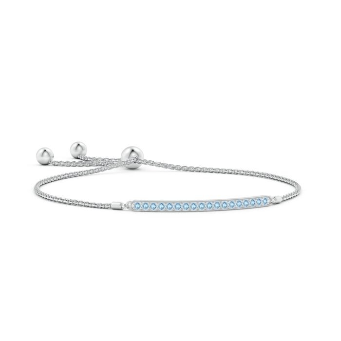 2mm aaa aquamarine white gold bracelet 1
