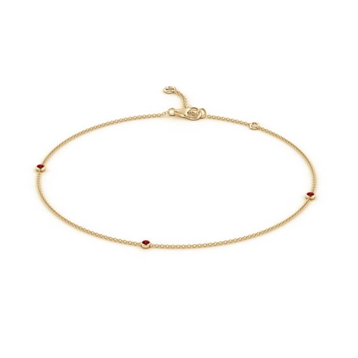 2mm aaaa ruby yellow gold bracelet 2