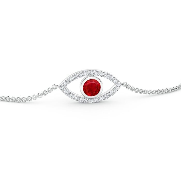 3.5mm aaa ruby white gold bracelet 2