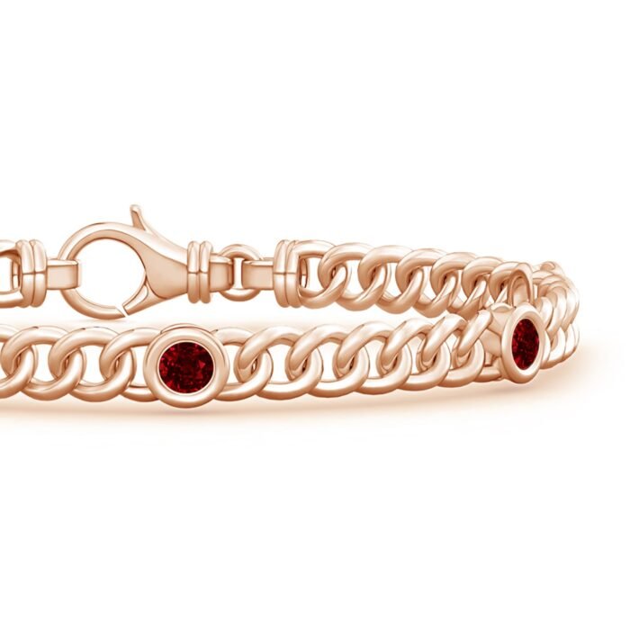 3.5mm aaaa ruby rose gold bracelet 2