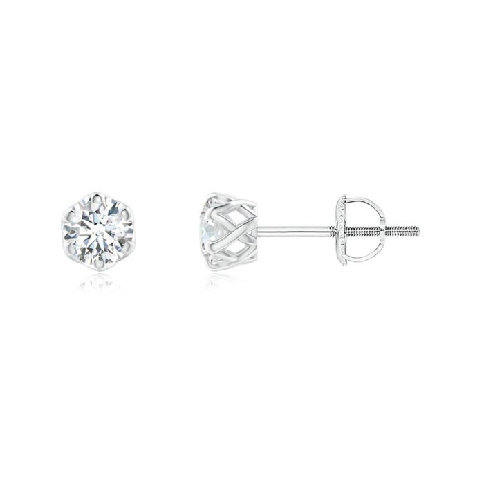 3.5mm gvs2 diamond white gold earrings