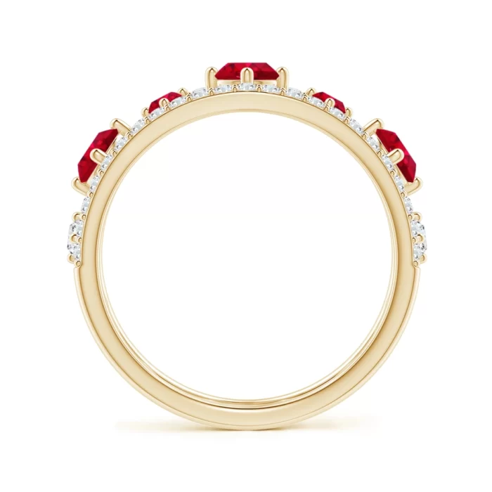 3.8mm aaa ruby yellow gold ring 2 1