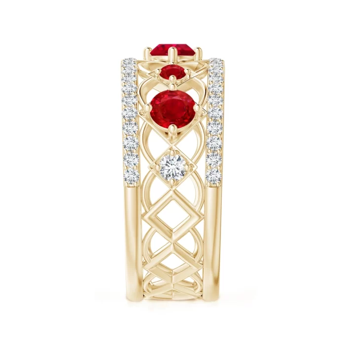 3.8mm aaa ruby yellow gold ring 3 1