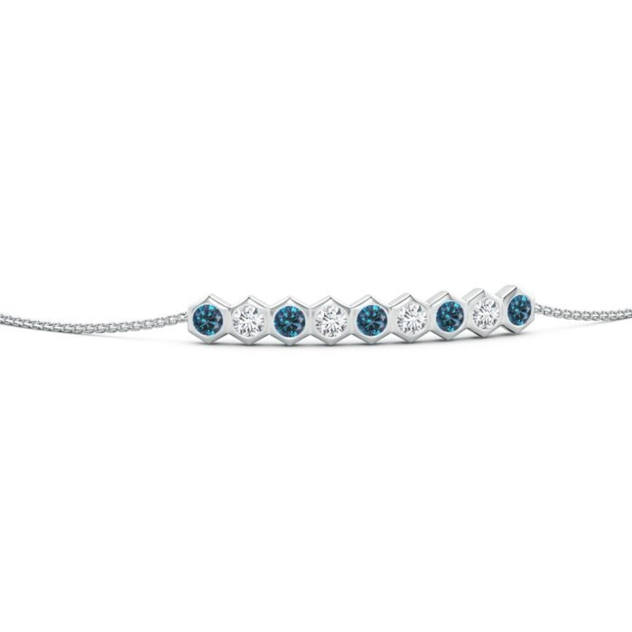 3mm aaa enhanced blue diamond white gold bracelet 2 1