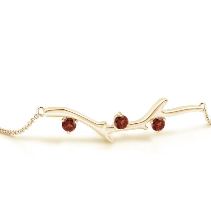 3mm aaa garnet yellow gold bracelet 2