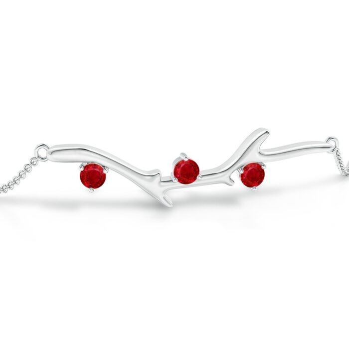 3mm aaa ruby white gold bracelet 2