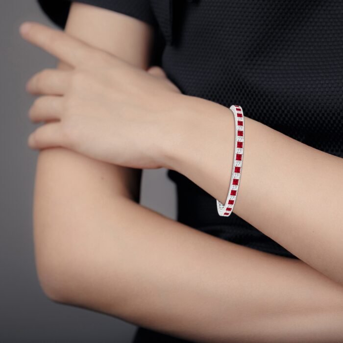 3mm aaa ruby white gold bracelet 3 1