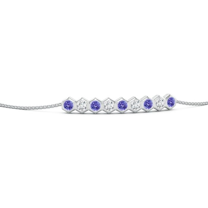 3mm aaa tanzanite white gold bracelet 2