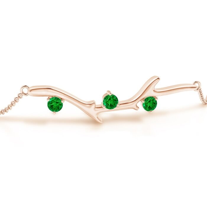 3mm aaaa emerald rose gold bracelet 2