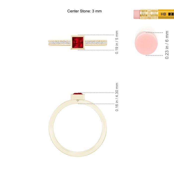 3mm aaaa ruby yellow gold ring 4