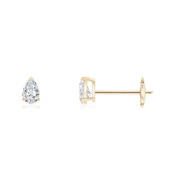 3x2mm gvs2 diamond yellow gold earrings