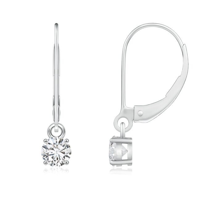 4.1mm hsi2 diamond white gold earrings
