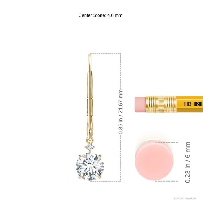 4.6mm gvs2 diamond yellow gold earrings 2