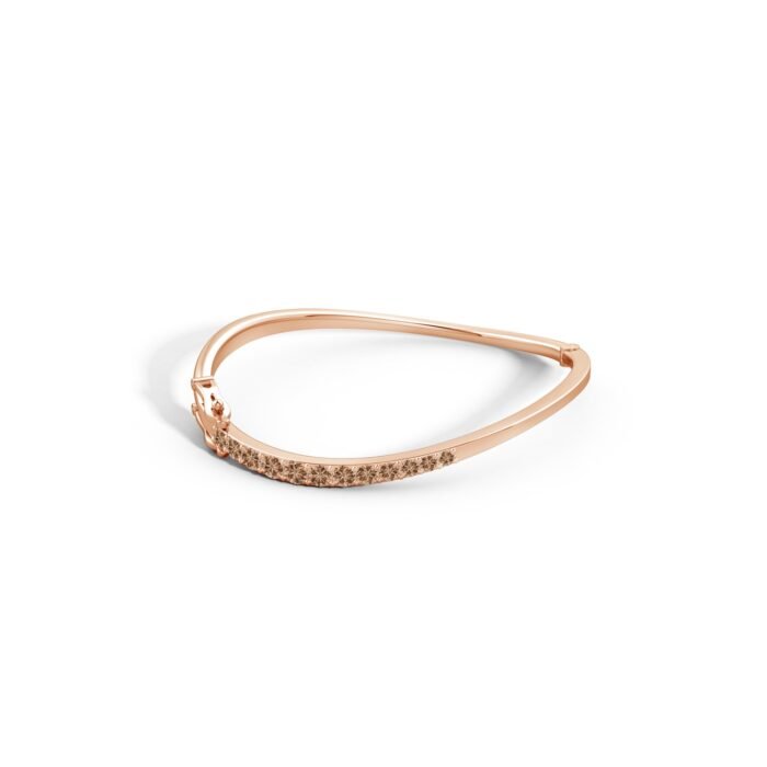 4mm aaa coffee diamond rose gold bracelet 4