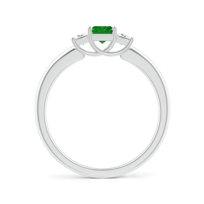 4mm aaa emerald p950 platinum ring 2