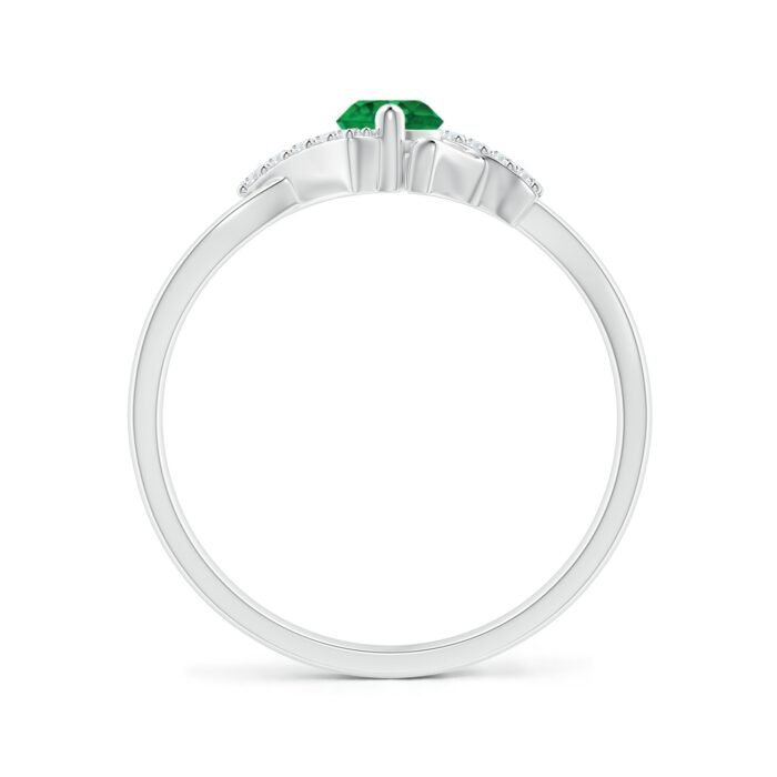 4mm aaa emerald white gold ring 2 1