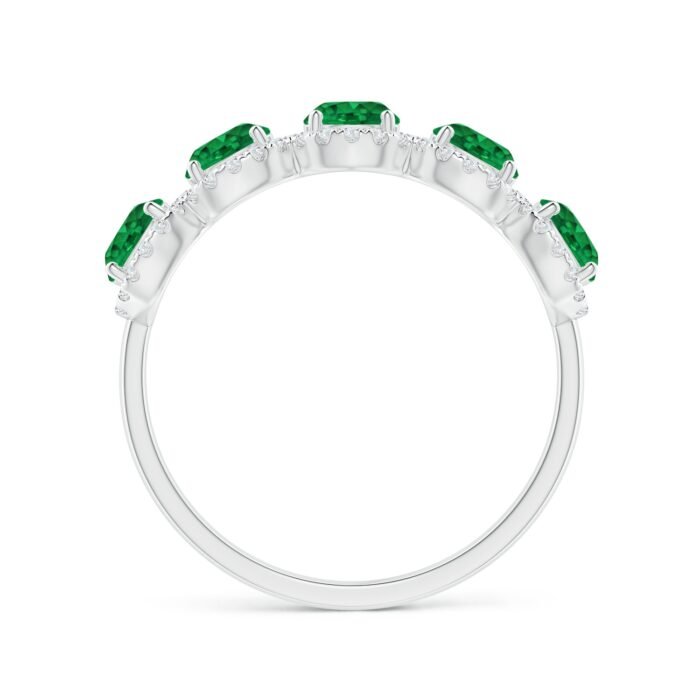 4mm aaa emerald white gold ring 2