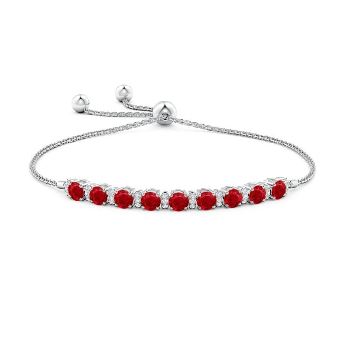 4mm aaa ruby white gold bracelet 2