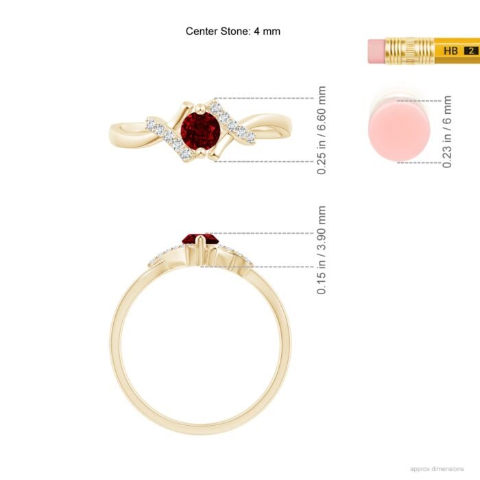 4mm aaaa ruby yellow gold ring 5