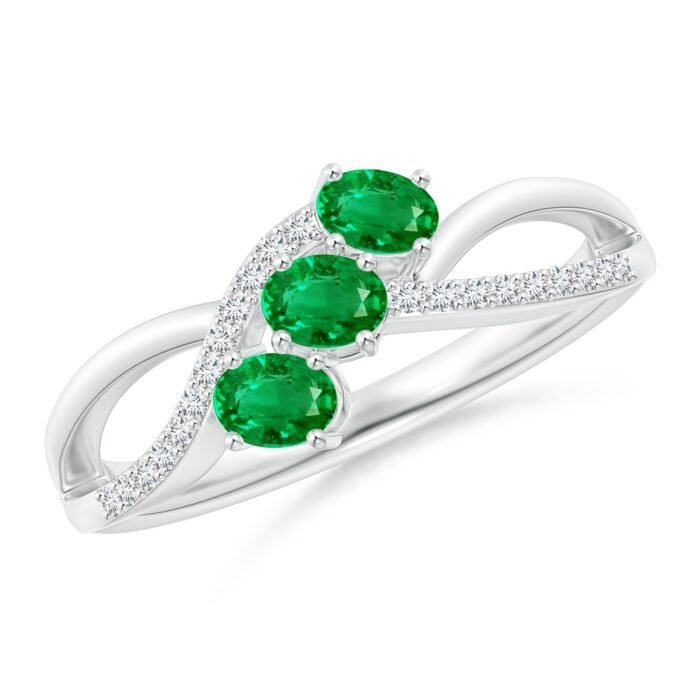 4x3mm aaa emerald p950 platinum ring