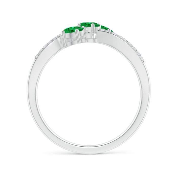 4x3mm aaa emerald p950 platinum ring 2