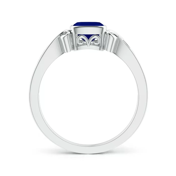 5mm aaa blue sapphire white gold ring 2 1