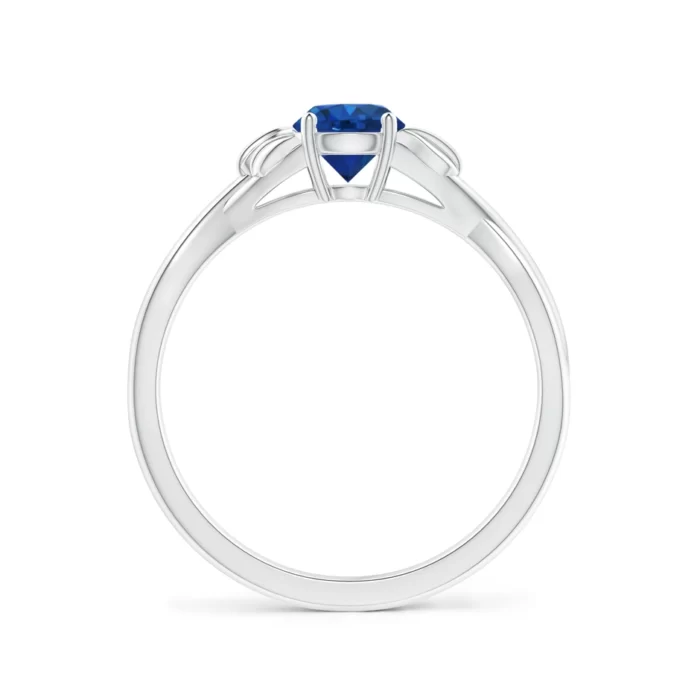 5mm aaa blue sapphire white gold ring 2 3