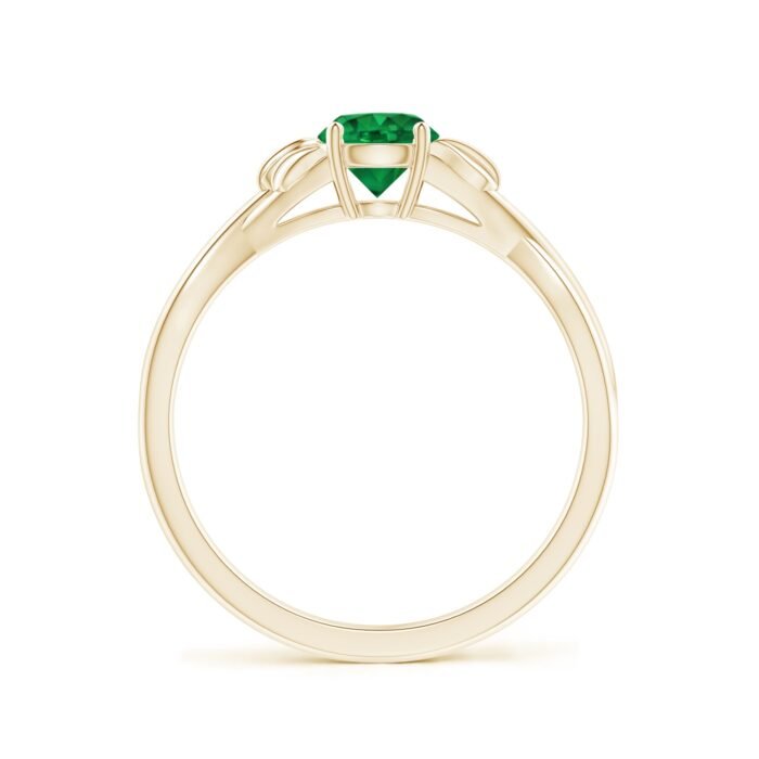 5mm aaa emerald yellow gold ring 2 1