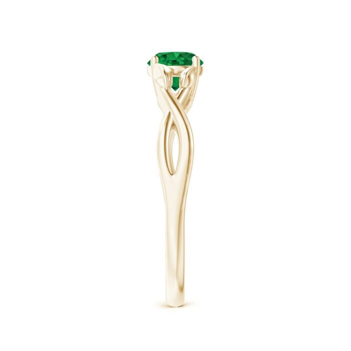 5mm aaa emerald yellow gold ring 3 1