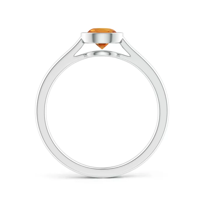 5mm aaa orange sapphire white gold ring 2